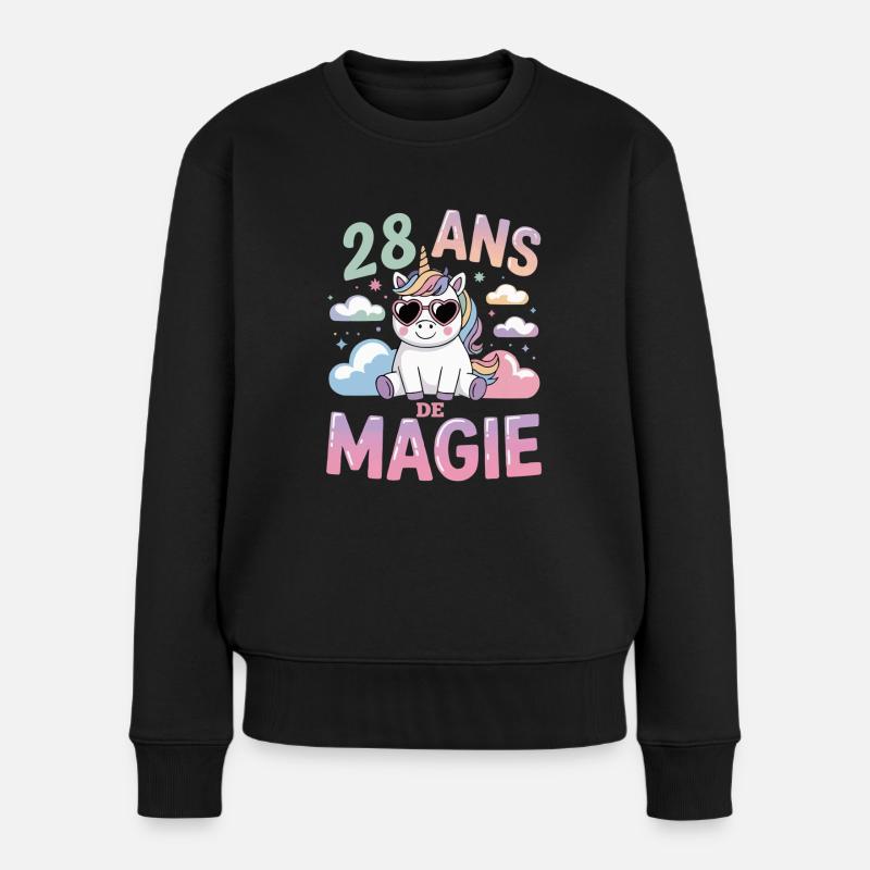 28 ans de magie - Pull Premium bio Femme - noir
