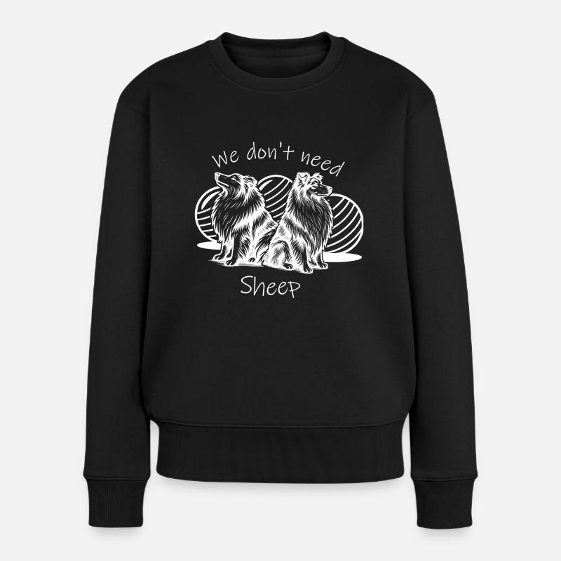 Treibball (weiß) mit Text - Frauen Premium Bio Pullover - Schwarz
