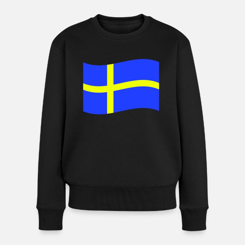 Schweden - Frauen Premium Bio Pullover - Schwarz