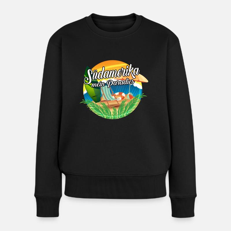 Südamerika - mein Paradies - Frauen Premium Bio Pullover - Schwarz
