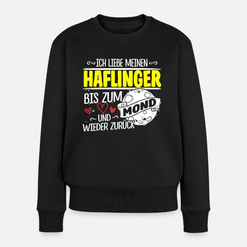 HAFLINGER - Mond - Frauen Premium Bio Pullover - Schwarz