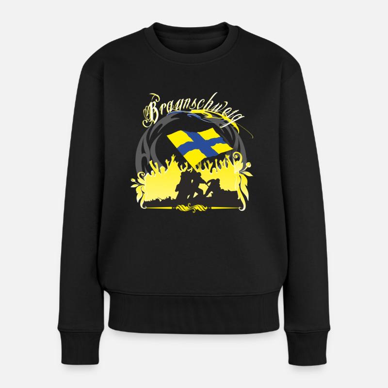 braunschweig - Frauen Premium Bio Pullover - Schwarz