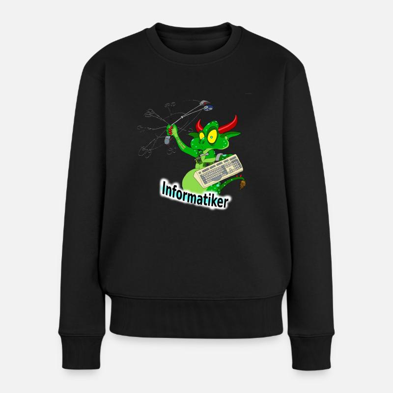 Informatiker - Frauen Premium Bio Pullover - Schwarz