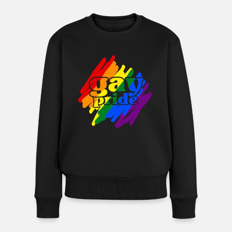 Gay__N006 - Frauen Premium Bio Pullover - Schwarz
