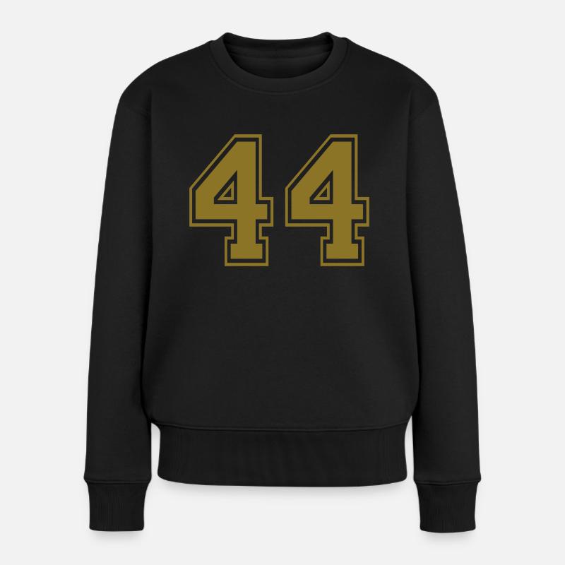 44 - Nummer - Frauen Premium Bio Pullover - Schwarz