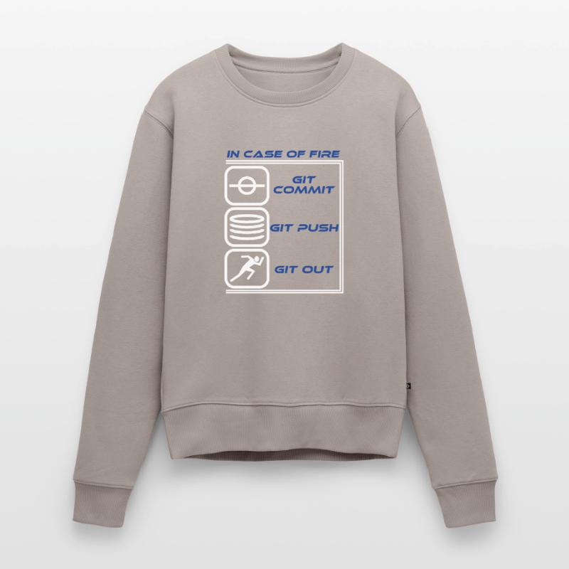 "En cas de feu Git Commit Git Push Git Out" Pull Premium bio Femme