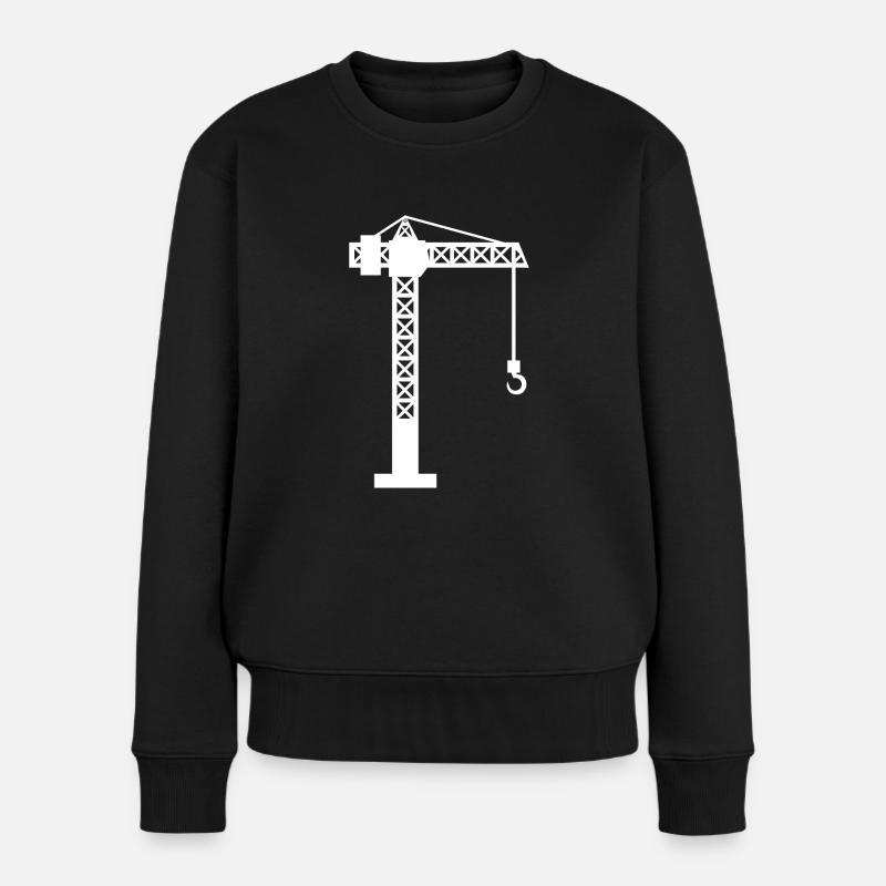 Chantier de grue - Pull Premium bio Femme - noir