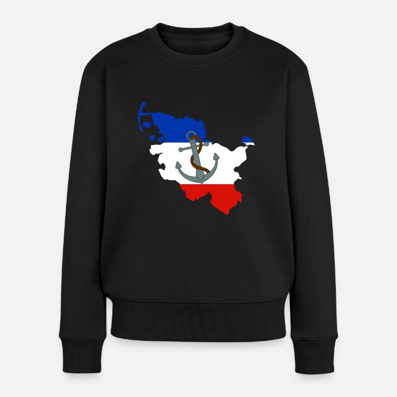 Schleswig-Holstein - Frauen Premium Bio Pullover - Schwarz