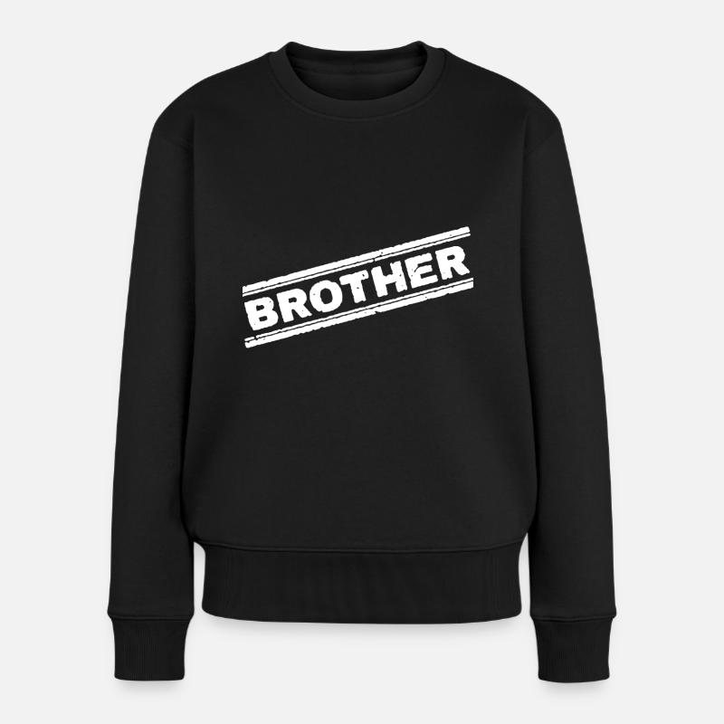 Bruder Stempel - Frauen Premium Bio Pullover - Schwarz