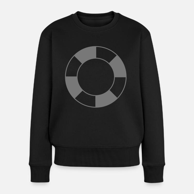 Rettungsring - Frauen Premium Bio Pullover - Schwarz