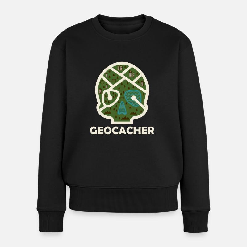 Géocaching géocaching - Pull Premium bio Femme - noir
