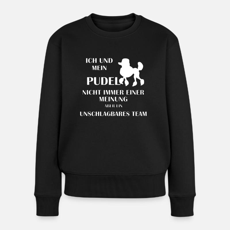 Pudel - Frauen Premium Bio Pullover - Schwarz