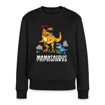 Mamasaurus - a gift for a great mother - Women's Premium Organic Jumper - black - Front - Julia (174cm)