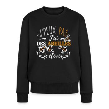 J'peux pas j'ai des abeilles à élever - Pull Premium bio Femme - noir - Devant - Julia (174cm)