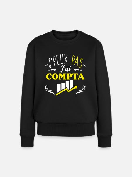 J'peux pas j'ai compta - Pull Premium bio Femme - noir