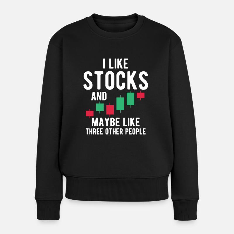 Börse - Frauen Premium Bio Pullover - Schwarz