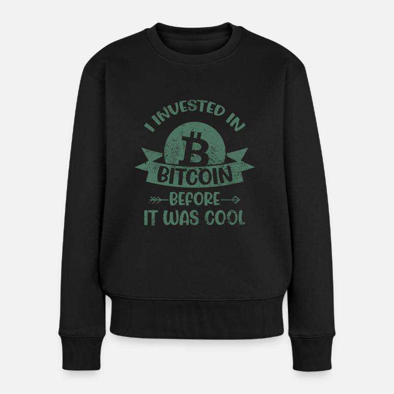Bitcoin - Frauen Premium Bio Pullover - Schwarz