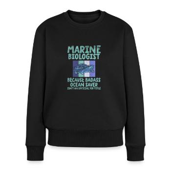 Meeresbiologe Meeresbiologie - Frauen Premium Bio Pullover - Schwarz - Vorne - Julia (174cm)