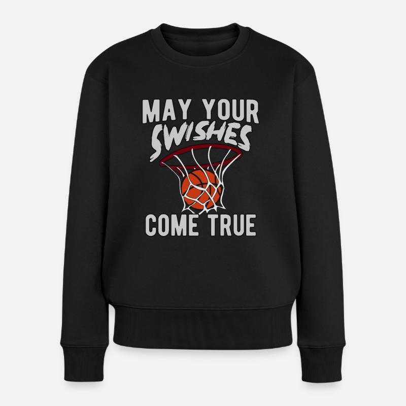 Basketball Basketballer - Frauen Premium Bio Pullover - Schwarz