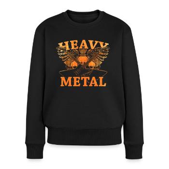Heavy Metal - Frauen Premium Bio Pullover - Schwarz - Vorne - Julia (174cm)