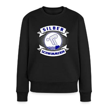 Schwimmprüfung Schwimmer Silber Geschenk - Frauen Premium Bio Pullover - Schwarz - Vorne - Julia (174cm)