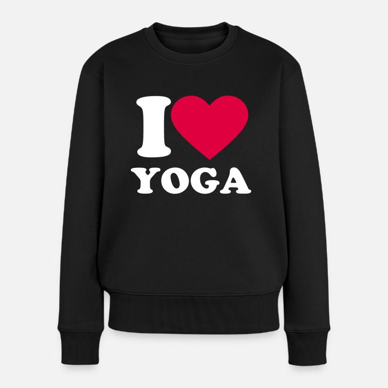 I love yoga - Pull Premium bio Femme - noir