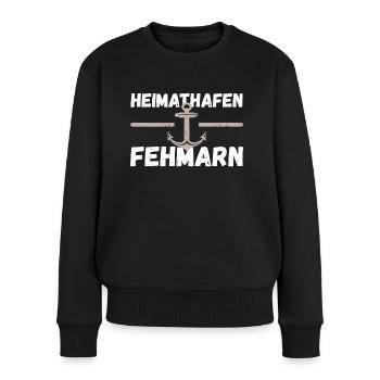 Heimathafen Fehmarn - Frauen Premium Bio Pullover - Schwarz - Vorne - Julia (174cm)
