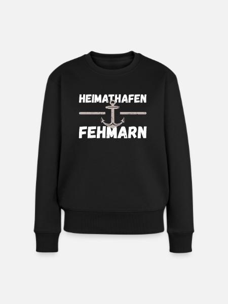 Heimathafen Fehmarn - Frauen Premium Bio Pullover - Schwarz