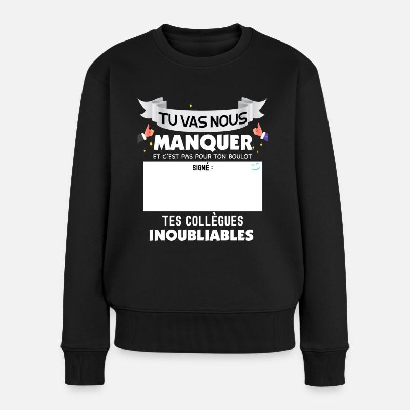 Départ en retraite cadeau pour mon collègue - Pull Premium bio Femme - noir