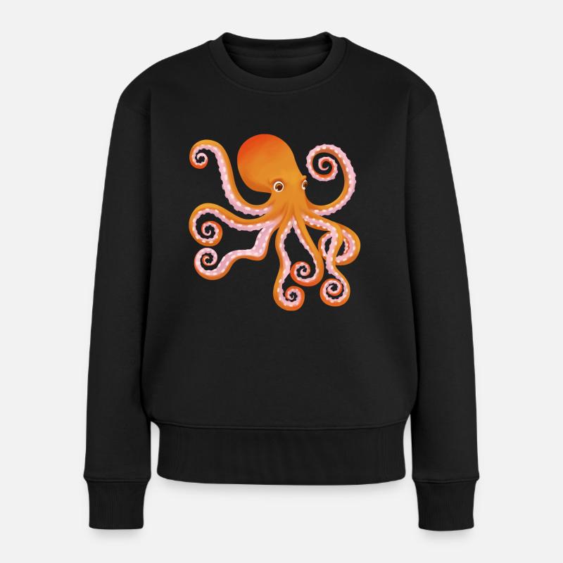 Octopus Octopus - Pull Premium bio Femme - noir