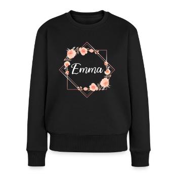 Emma - Pull Premium bio Femme - noir - Devant - Julia (174cm)