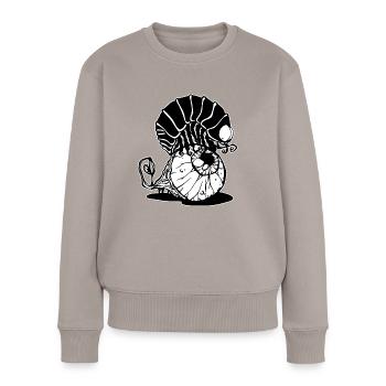 Scarabée effrayant - Pull Premium bio Femme - taupe - Devant - Julia (174cm)