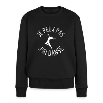 JE PEUX PAS J AI DANSE - Pull Premium bio Femme - noir - Devant - Julia (174cm)