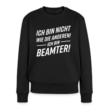 Beamter Lustiger Maurer Spruch Geschenkideen - Frauen Premium Bio Pullover - Schwarz - Vorne - Julia (174cm)