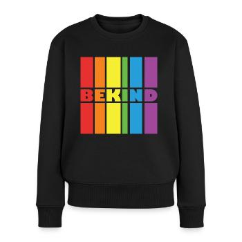 LBGT Flag Gay Pride Human - Women's Premium Organic Jumper - black - Front - Julia (174cm)