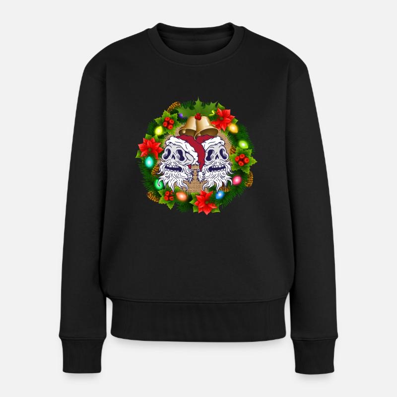 weihnachtsoutfit Männer - Frauen Premium Bio Pullover - Schwarz
