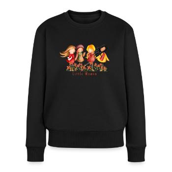 Litte Women - Happy Girls - Kleine Mädchen - Frauen Premium Bio Pullover - Schwarz - Vorne - Julia (174cm)