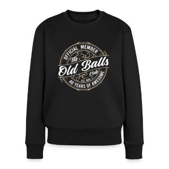 Membre officiel du Old Balls Club 40 ans - Pull Premium bio Femme - noir - Devant - Julia (174cm)
