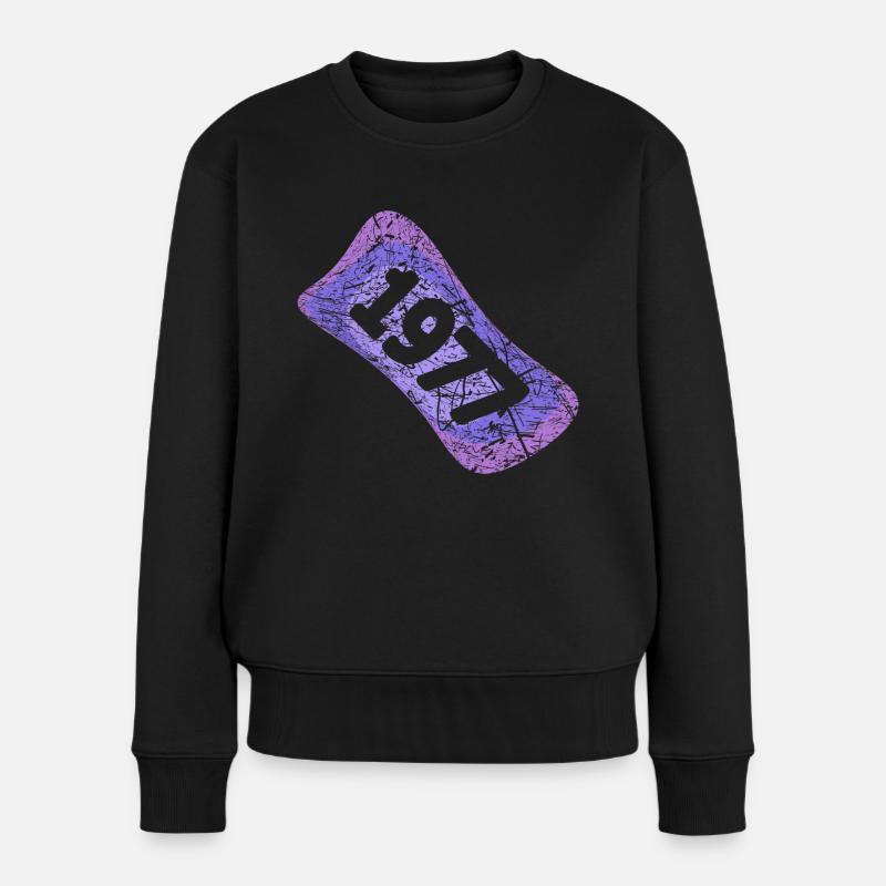 1977 - Frauen Premium Bio Pullover - Schwarz