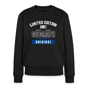 Limited Edition 100% - Geograph - Original - Frauen Premium Bio Pullover - Schwarz - Vorne - Julia (174cm)