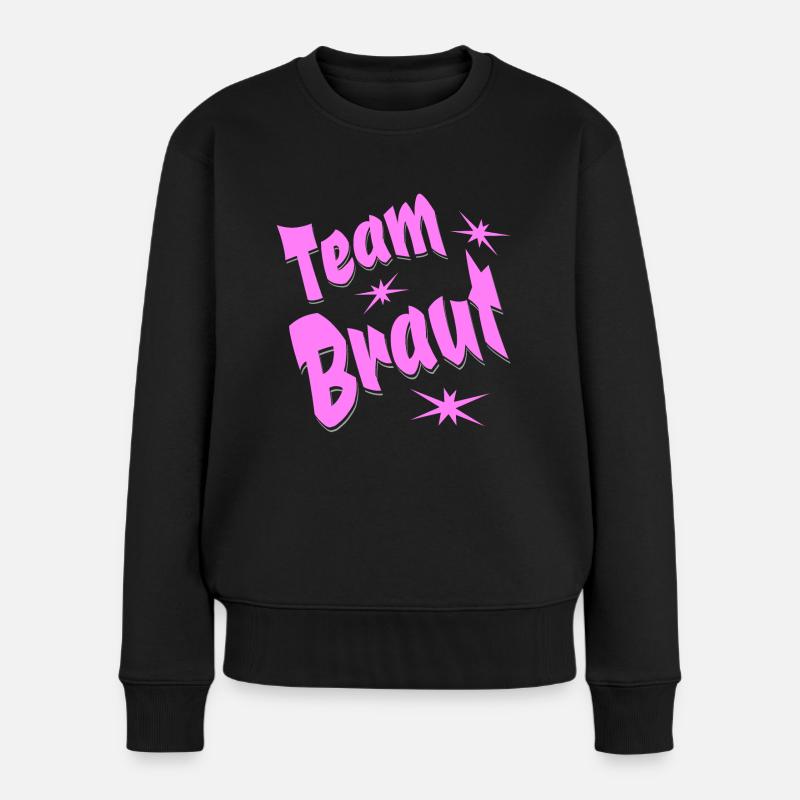 Team Bride - Women's Premium Organic Jumper - black