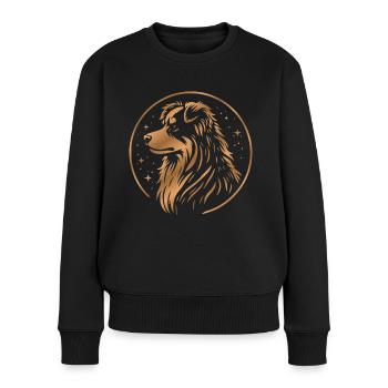 Traumhund Aussie kupfer - Frauen Premium Bio Pullover - Schwarz - Vorne - Julia (174cm)