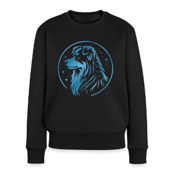 Traumhund Aussie blau - Frauen Premium Bio Pullover - Schwarz - Vorne - Julia (174cm)