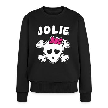 Piratin Jolie Design für Mädchen und Frauen - Frauen Premium Bio Pullover - Schwarz - Vorne - Julia (174cm)