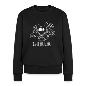 CATHULHU Funny Role Playing Cat RPG - Women's Premium Organic Jumper - black - Front - Julia (174cm)
