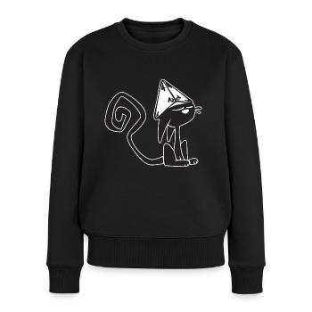 Dice Cat Funny Role Playing Cat RPG - Women's Premium Organic Jumper - black - Front - Julia (174cm)