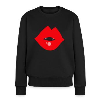Vampire Kiss - Women's Premium Organic Jumper - black - Front - Julia (174cm)