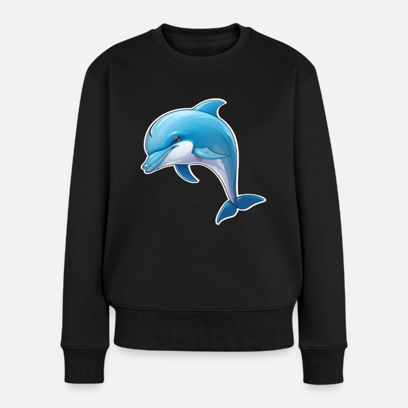 Dolphin - Women's Premium Organic Jumper - black