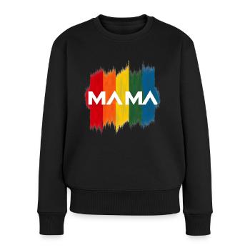 Schöne Mama zu toll - Frauen Premium Bio Pullover - Schwarz - Vorne - Julia (174cm)
