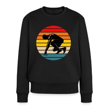 Sprinter Athlete - Women's Premium Organic Jumper - black - Front - Julia (174cm)